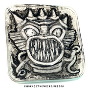 DAGON! (GLOW IN THE DARK) (Handmade Beverage Coaster)